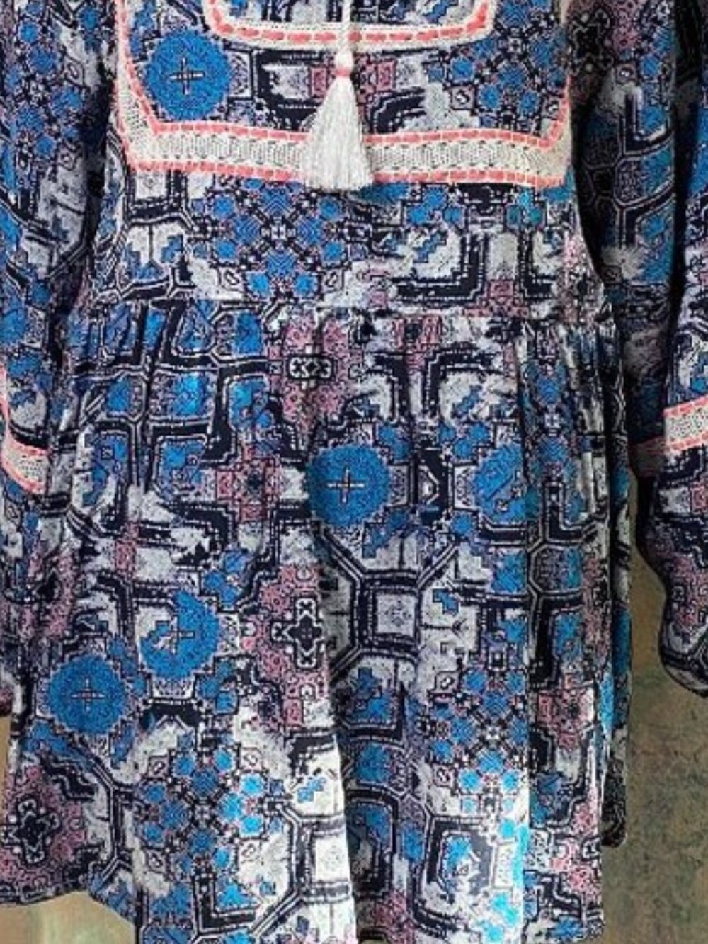 NWT📌 Vintage America Crochet Trim Peasant Top - Picture 15 of 15